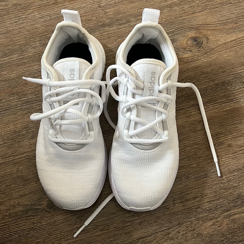 White Adidas sneakers size 6